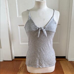 Chaser NWT Gray Women's Spaghetti‎ Strap Tie Front Top Medium